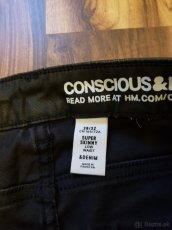 Coated skinny low jeans H&M, velk. 28/32 - 2