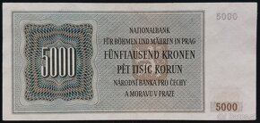 5000 KORÚN ROK 1944, PROTEKTORÁT- NEPERFOROVANÁ - 2