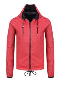 Emporio Armani bunda modrá, červená 2v1 windproof unisex - 2