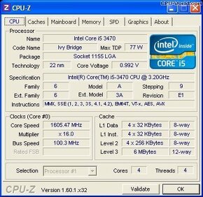 Predám procesor Intel i5-3470, Socket LGA1155, 3.2GHz - 2