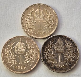 1 Koruna 1913, 1914, 1915 b.z František Jozef I. - 2