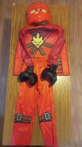 Kostým lego Ninjago - Červený Ninja pre 6- 7ročnych - 2