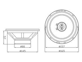 Reproduktor do auta 4 Ohm 165mm - 2