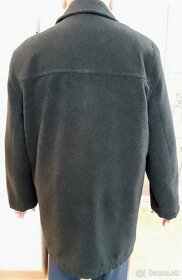 Pánsky flaušový kabát čierny - 2