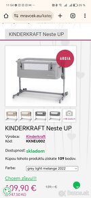 Cestovna postielka kinderkraft neste up - 2