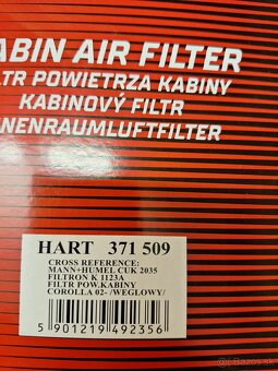 Na predaj kabinovy filter toyota corolla e12 - 2