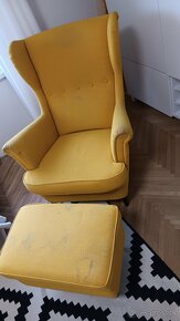 IPouživané IKEA kreslo žltý ušiak - 2