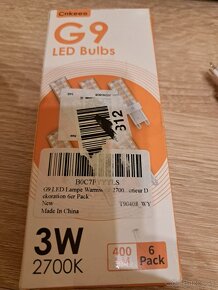 G9 LED svietidlá 4ks 3W 2700K 400lm - 2