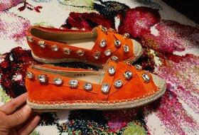 Dámske oranžové letné topánky - 2