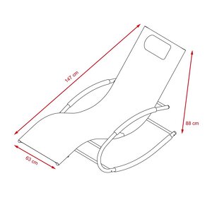 Záhradné ležadlo , ergonomicky tvarované-hojdacie - 2