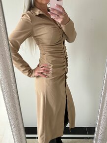 Dámske maxi šaty Helen beige - 2