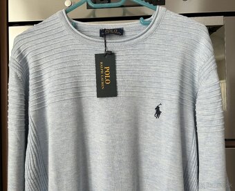 Ralph Lauren pánsky sveter veľkosť XL (bledomodrý) - 2