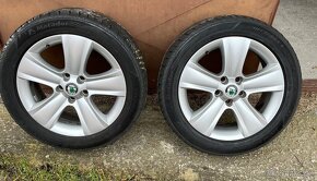 ALU DISKY SKODA DOLOMITE 5x112 R17 + LETNE PNEU MATADOR - 2