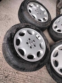 4ks alu disky Mercedes 5x112 r16 pneu 225/55 r16 5mm - 2