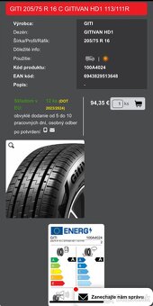 Predam letné pneu 205/75 R16 C - 2