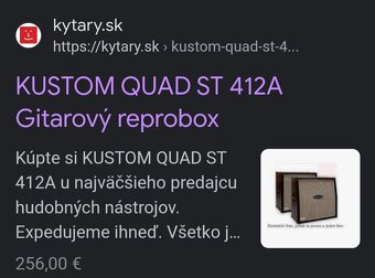 Kustom Quad 100 HD vymením,predám - 2