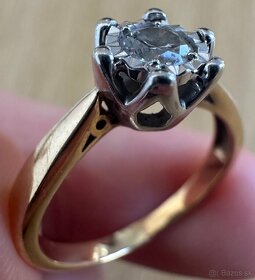 Zásnubný prsteň zlato + diamant 0,40 ct. // veľkosť 54 - 2