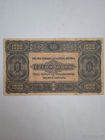 1000 Korún ( Ezer Korona ) 1923 - bankovka - 2