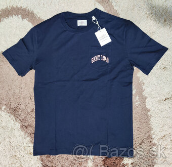 Nové tričko Gant (gant pocket graphic tshirt evening blue) - 2