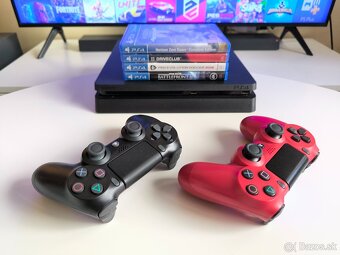 Playstation 4 PS4 SLIM - ovládače - hry - 2