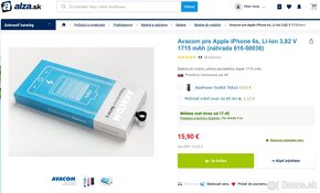 2x Čisto nová batéria Avacom Apple iPhone 6s , 1715 mAh - 2