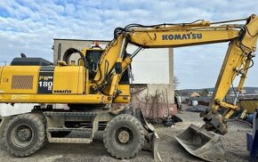 18t bagr opěry Komatsu PW180 bez AdBlue SPZ 3lopaty - 2