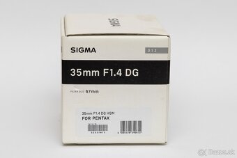 Sigma 35mm F1.4 DG Art bajonet PENTAX - 2