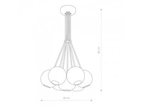 Luster + 2 ks bodove lampy Malwi - 2