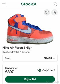 Nike Air Force 1 High Rasheed Total Crimson - 2