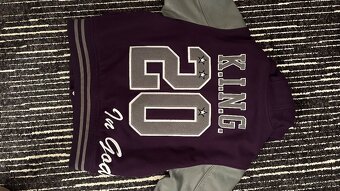 Supreme King Hooded Varsity Jacket Purple - 2