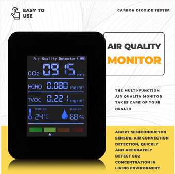 predám nový merač kvality vzduchu 5v1 za polovicu - 2