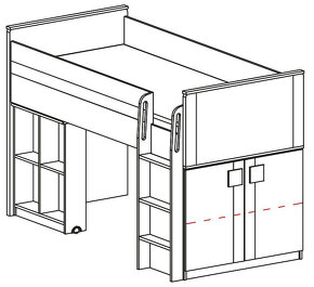 Poschodová univerzálna posteľ - 2