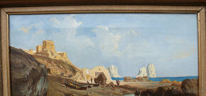 Morská krajina ostrov Capri Faraglioni dat. 1880 - 2