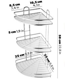 Rohovy chromovy kosik do kupelne - 2
