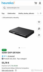 Predám nový DVD prehrávač SONY DVP-SR760HB - 2