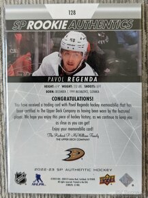 2022-23 SP Rookie Authentics Pavol Regenda Jersey - 2