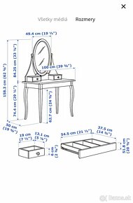 Kozmetický stolík Hemnes - 2