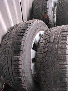 Zimná 4ks alu disky orig. VW 5x112 R17 pneu 235/55 R17 5mm - 2