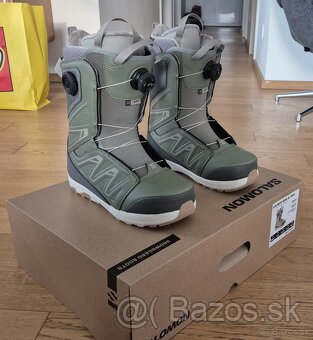 Snowboardové topánky Salomon Launch Boa Khaki MP265 EU 41,5 - 2