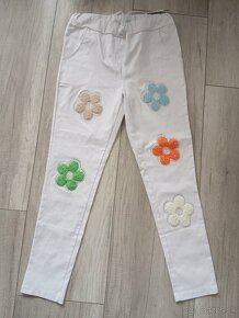 Biele elastické nohavice - 2