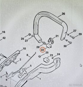 REZERVE. Gumový silentblok Stihl 010, 011, 012, 045, 056 - 2