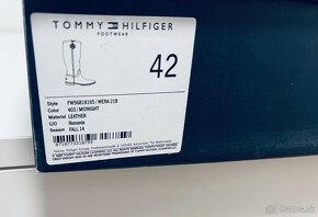 Kožené čizmy gumáky Tommy Hilfiger vel 42 - 2