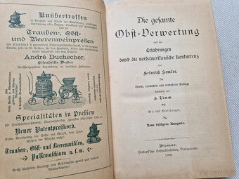 Odborná kniha o Spracovaní ovocia 1906 recepty líkéry víno - 2