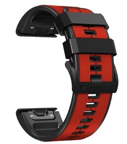 Remienok Easyfit pre Garmin Fenix 3,5X,6X,7X,26mm,RED-Black - 2