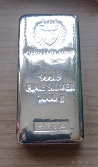 Germania Mint 1 kg - investičná strieborná tehla - 2