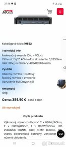 Predám alebo vymením koncový zosilňovač QSOUND C1200 - 2