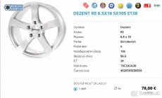 Dezent RE 6.5X16 5X105 - 2