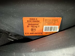 Detska autosedacka  Romer King II 9-18 kilov - 2