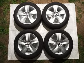 5x100 5 Lúčové Orig. Škoda Matone + Pneu 185 60 R15 Zimné - 2