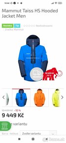 Nová pánská bunda Mammut Taiss HS Hooded jacket vel. M - 2